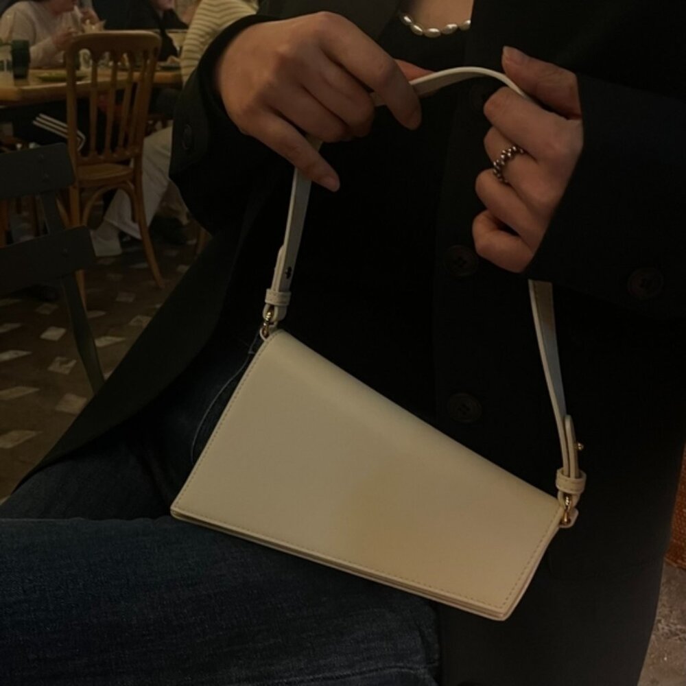 Aupen Vegan Leather Shoulder Bag Purpose - Snow White